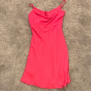 Aqua hot pink dress with cutout on back size small